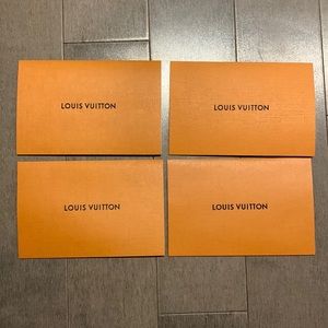 Set of 4 Louis Vuitton receipt holder